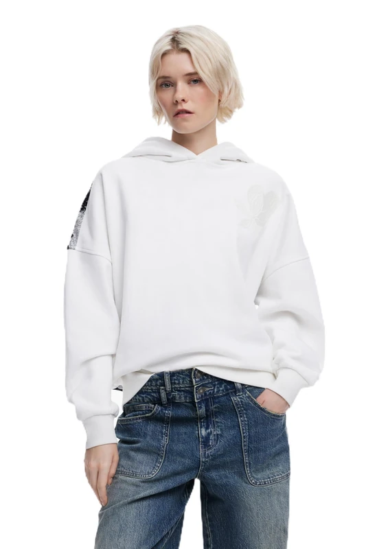 Desigual Sweat Blue Paradise Lac Hoodie - Multicolor Size M