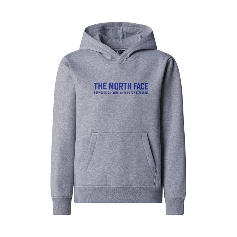 The North Face Kids Varsity Graphic Relaxed Sweatshirt, Tnf Light Grey Heather, 12 Years - Image 1