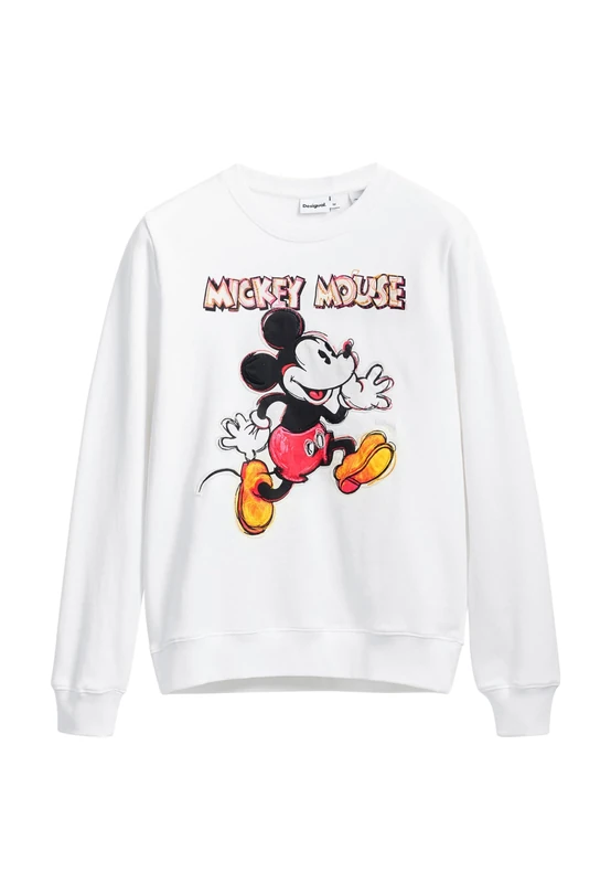 Desigual SWEAT_AVERY MICKEY, 1001 RAW, L White