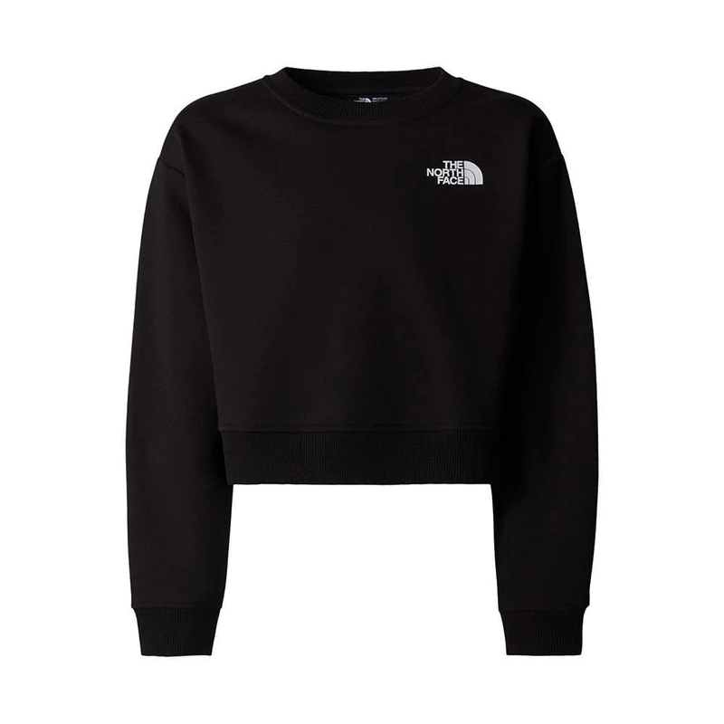 The North Face Kids Crop Oversize Cutline Crew Sweatshirt, Tnf Black, 14 Years