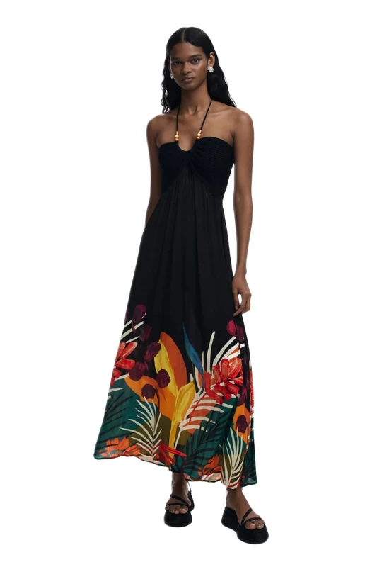 Desigual Swim Belice Summer Beach Dress 25SWMW08 Black