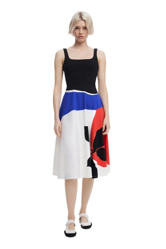 Desigual Ondas Dress Designed by Mr. Christian Lacroix 25SWVK41 Black