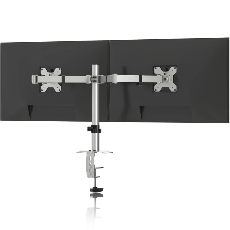 Pholiten Dual Monitor Stand for Most 13”-42” Screen up to 10kg, Monitor Arm Desk Mount for 2 Monitors, Max VESA 100x100, Dual Screen Desk Mount MD97442LS