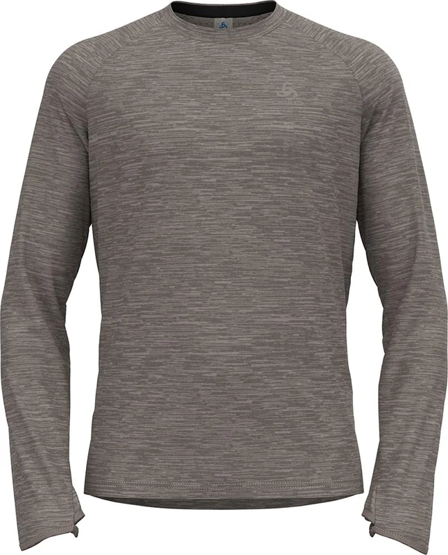 Odlo Men's Laufshirt Herren Langarm Essential Thermal Männer I Sport Oberteil I Midlayer I Fitness Shirt Sweater, Cinder Melange, L