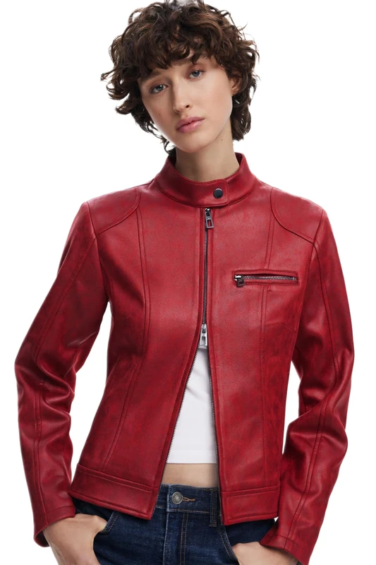 Desigual Atlanta Mandarin Collar Biker Jacket 25SWEW46