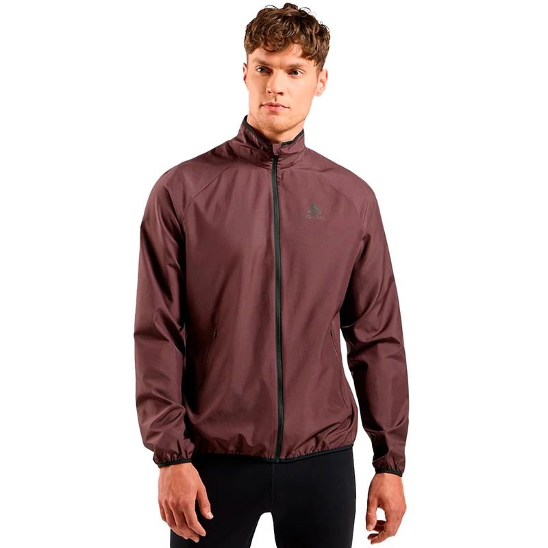 Odlo Men's Essential Light Running Jacket, Fudge, XXL - Image 1