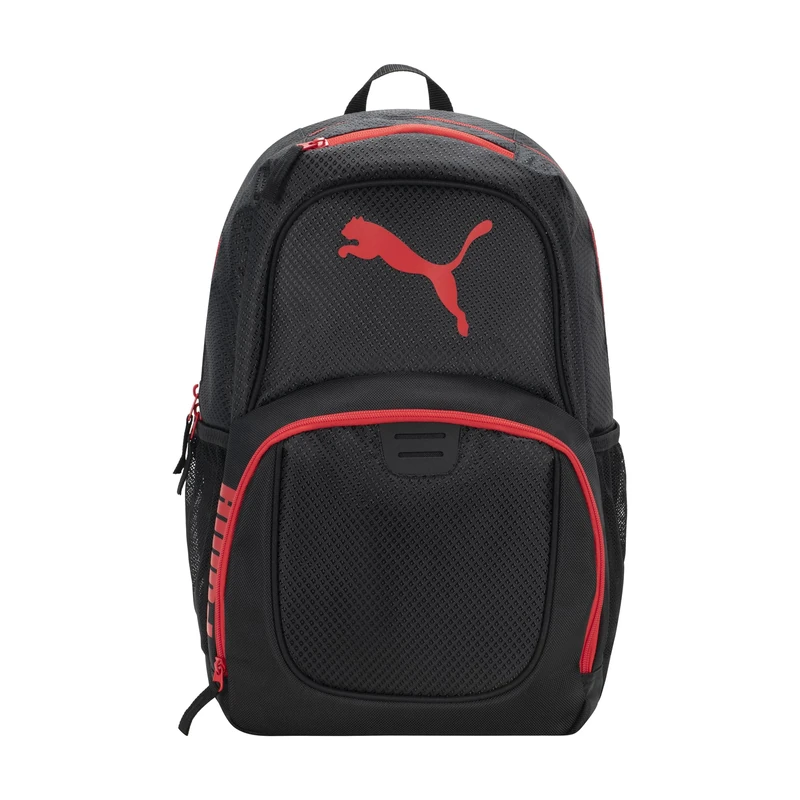PUMA Unisex's Evercat Contender Backpack, Black/Bright Red, One Size