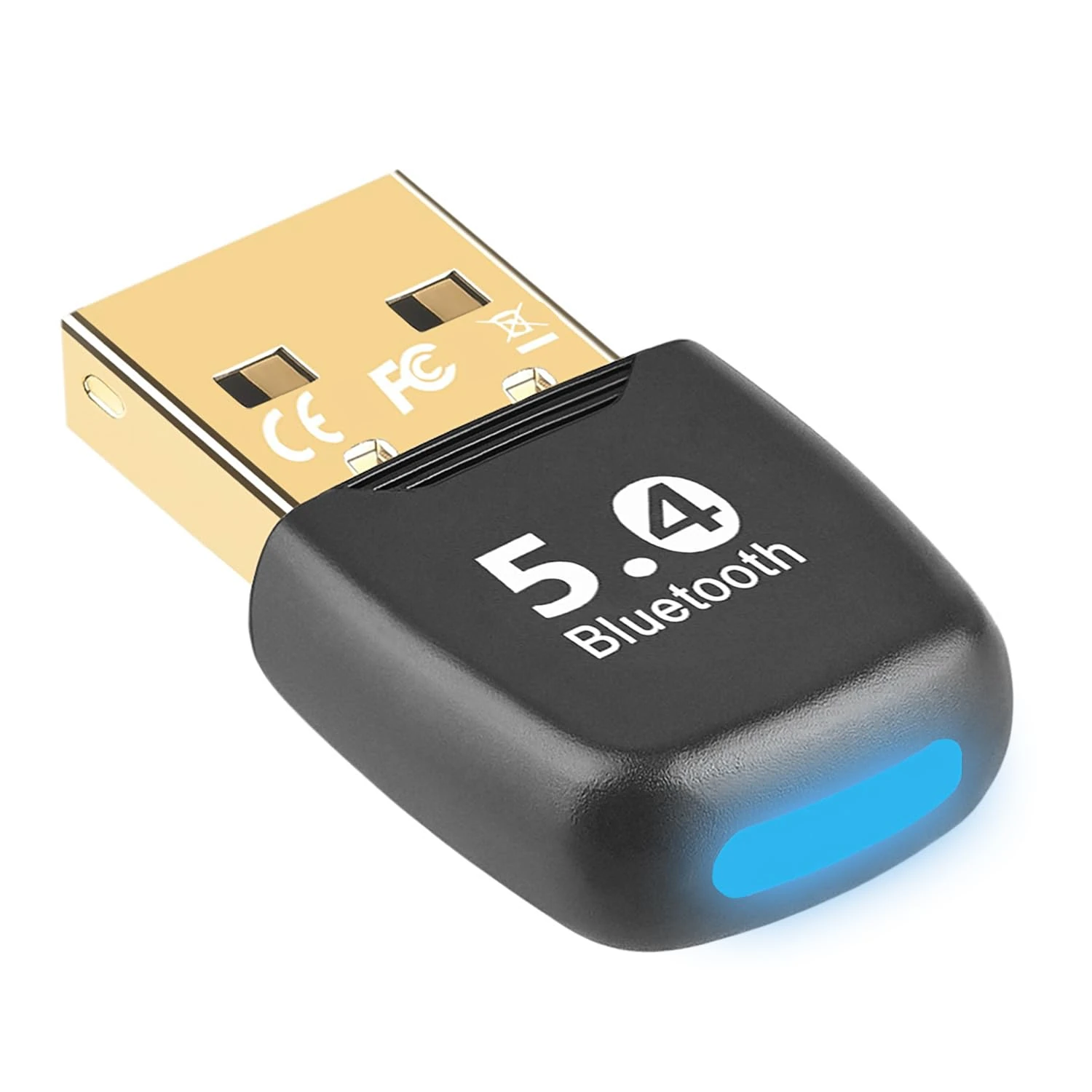 SHUBEIEUMI Bluetooth 5.4 Adapter for PC, Wireless Bluetooth Dongle Receiver, Supports Windows 11/10/8.1/8/7 for Laptop, Headphones, Keyboard, Mouse, Long Range, Plug and Play