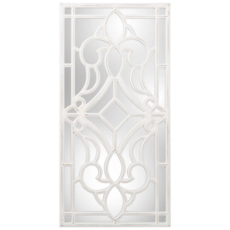 Alexandra House Living Decorative Altarpiece White Distressed Wood 4 x 76 x 41 cm - Image 1