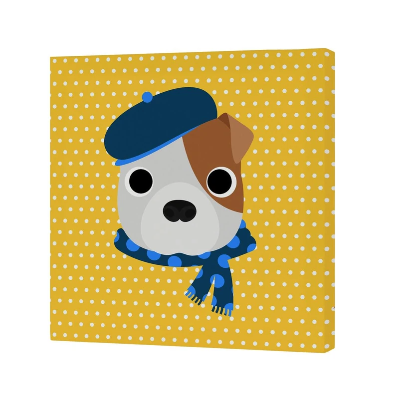 HappyFriday Mr Fox Dogs Canvas Multicolor 27 x 27 cm - Image 1
