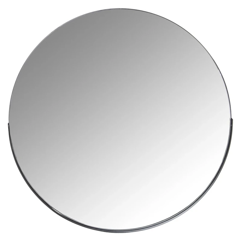 Alexandra House Living Wall Mirror Black Metal 8 x 72 x 72 cm Round