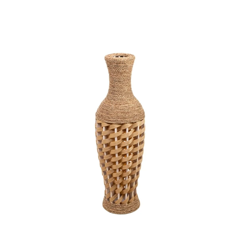Alexandra House Living Floor Vase Brown PVC Natural Fibre 25 x 80 x 25 cm