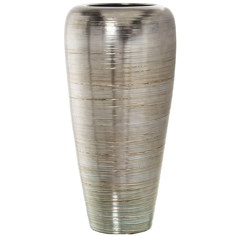 Alexandra House Living Ceramic Silver Floor Vase 37 x 33 x 87 cm