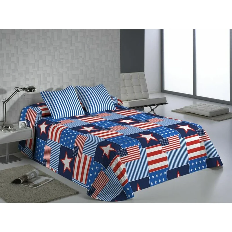 Hosteline USA Blue Quilt Bed 150 (3 Pieces)