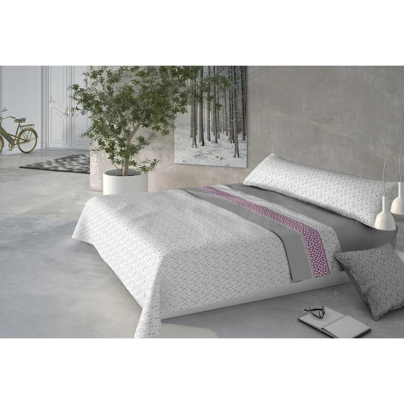 Pierre Cardin 3-Piece Bed Sheet Set, 135 x 200 cm, 100% Polyester, Grammage 190 g/m², Top Sheet 210 x 270 cm, Pillowcases 45 x 155 cm, Coralina Child Grey - Image 1