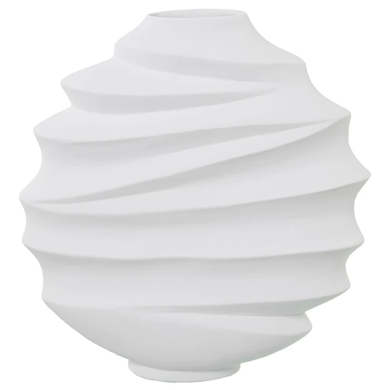 Alexandra House Living Ceramic White Vase 10 x 35 x 36 cm