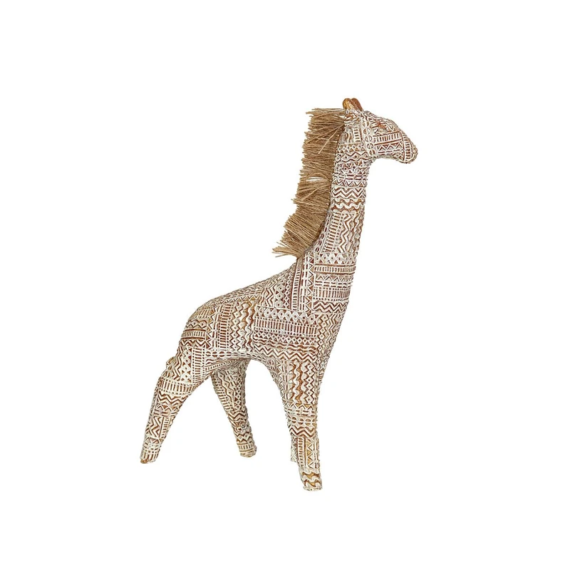 Romimex Decorative Figure Beige Polyresin Giraffe 22 x 34 x 9 cm