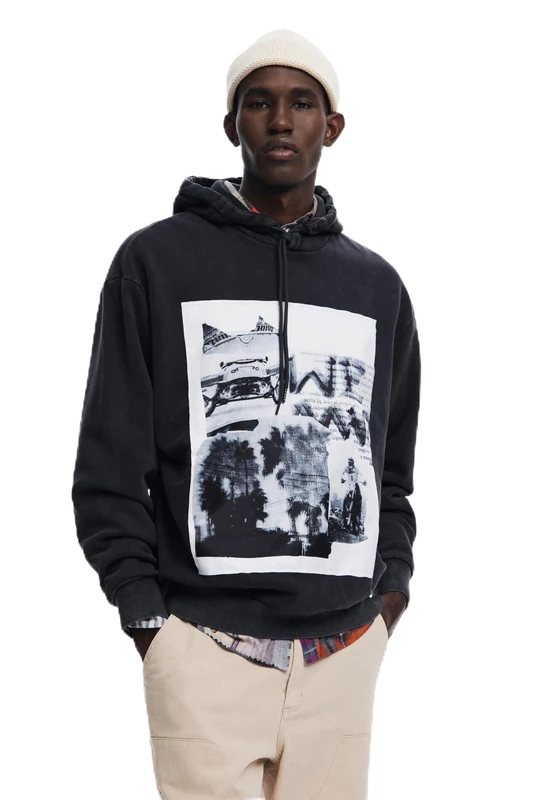 Desigual SWEAT_CROSS, 2000 BLACK, XL