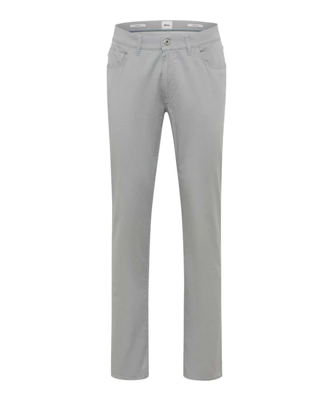 BRAX Men's Style Cadiz Ultralight Minimalprint Trouser, 07 Platinum, 42 W/32 L