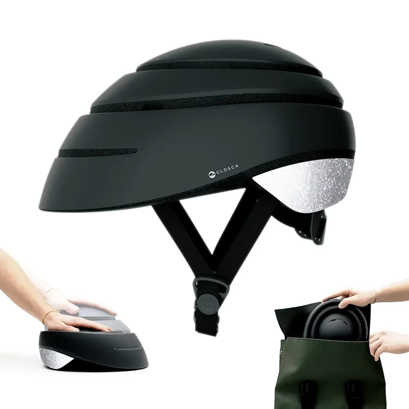 CLOSCA. Foldable helmet. The bike helmet for women and men. Certificate for bicycle, scooter, electric bicycle, inline skates and skateboards.