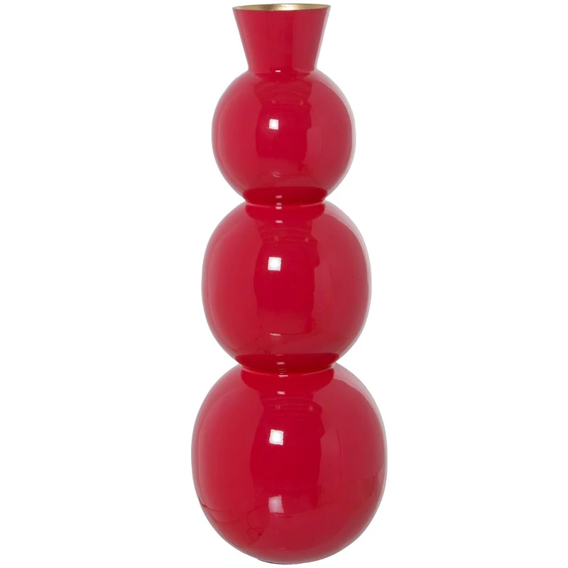 Alexandra House Living Vase Red Metal 17 x 17 x 45 cm