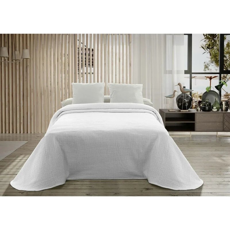 Hosteline White Palm Quilt Bed 150 cm