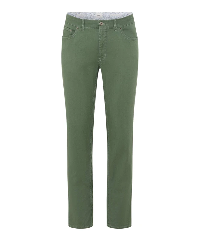 BRAX Men's Style Cooper L Linen Cotton Strecht Trouser, 35 Thyme, 36 W/30 L