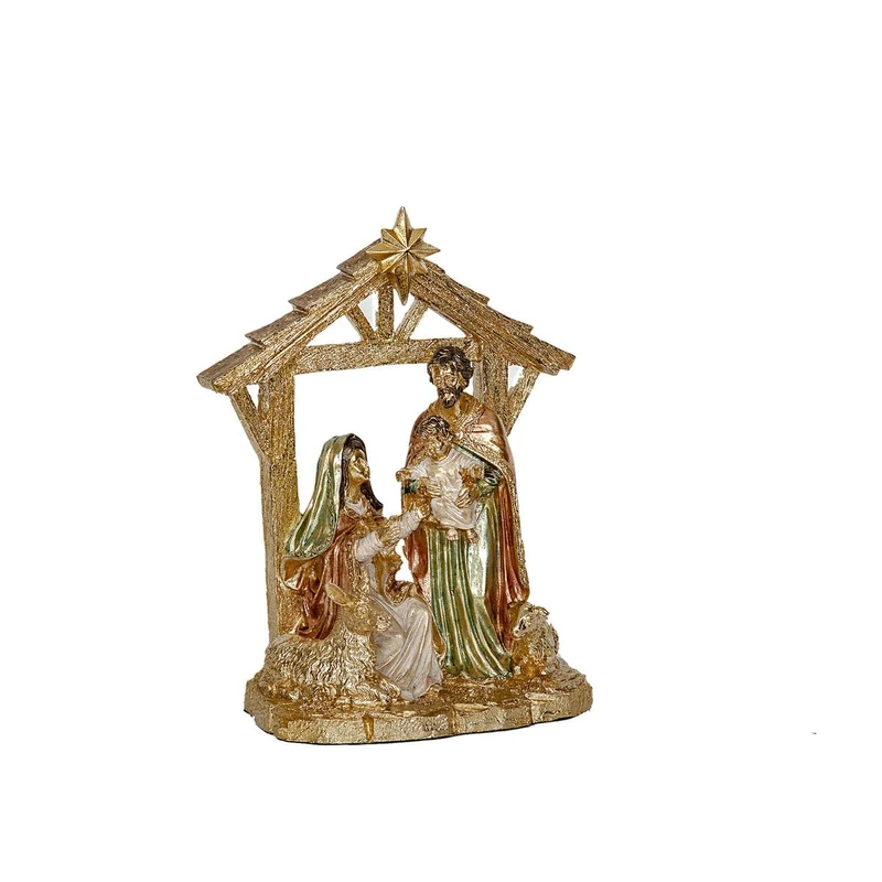 Romimex Christmas Nativity Scene Multicolor Resin 22 x 28 x 11 cm - Image 1