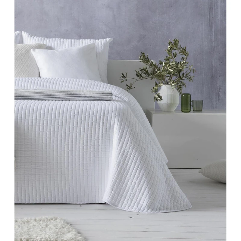 Hosteline Agnes White Quilt Bed 105 cm (1 Piece)