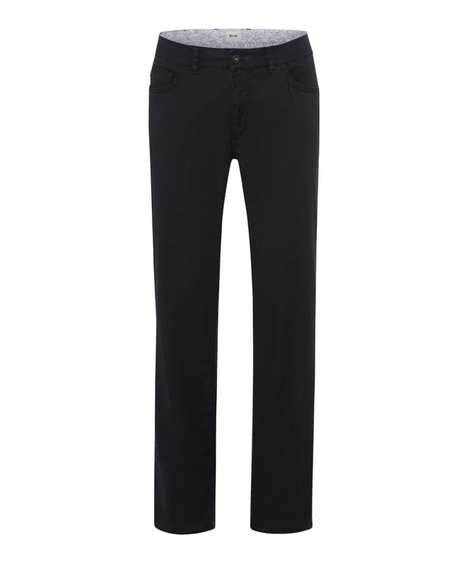 BRAX Men's Style Cooper L Linen Cotton Strecht Trouser, 23 Navy, 32 W/34 L