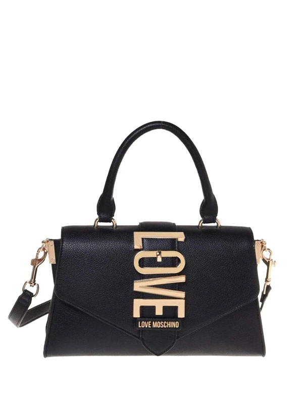 MOSCHINO Love Hand/Shoulder Bag Black BS25MO67 JC4226PP0MKC0000, Black, 27x14x7