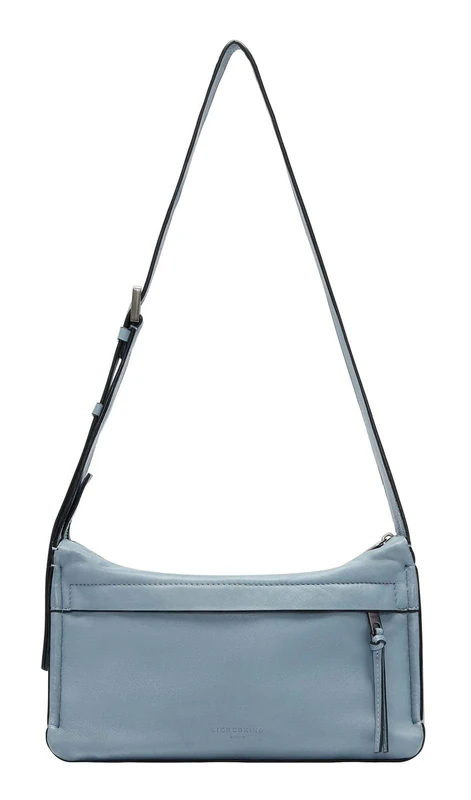 LIEBESKIND BERLIN Leather shoulder bag Sky Sheep Natural Hobo Bag Blue Heaven blue-grey