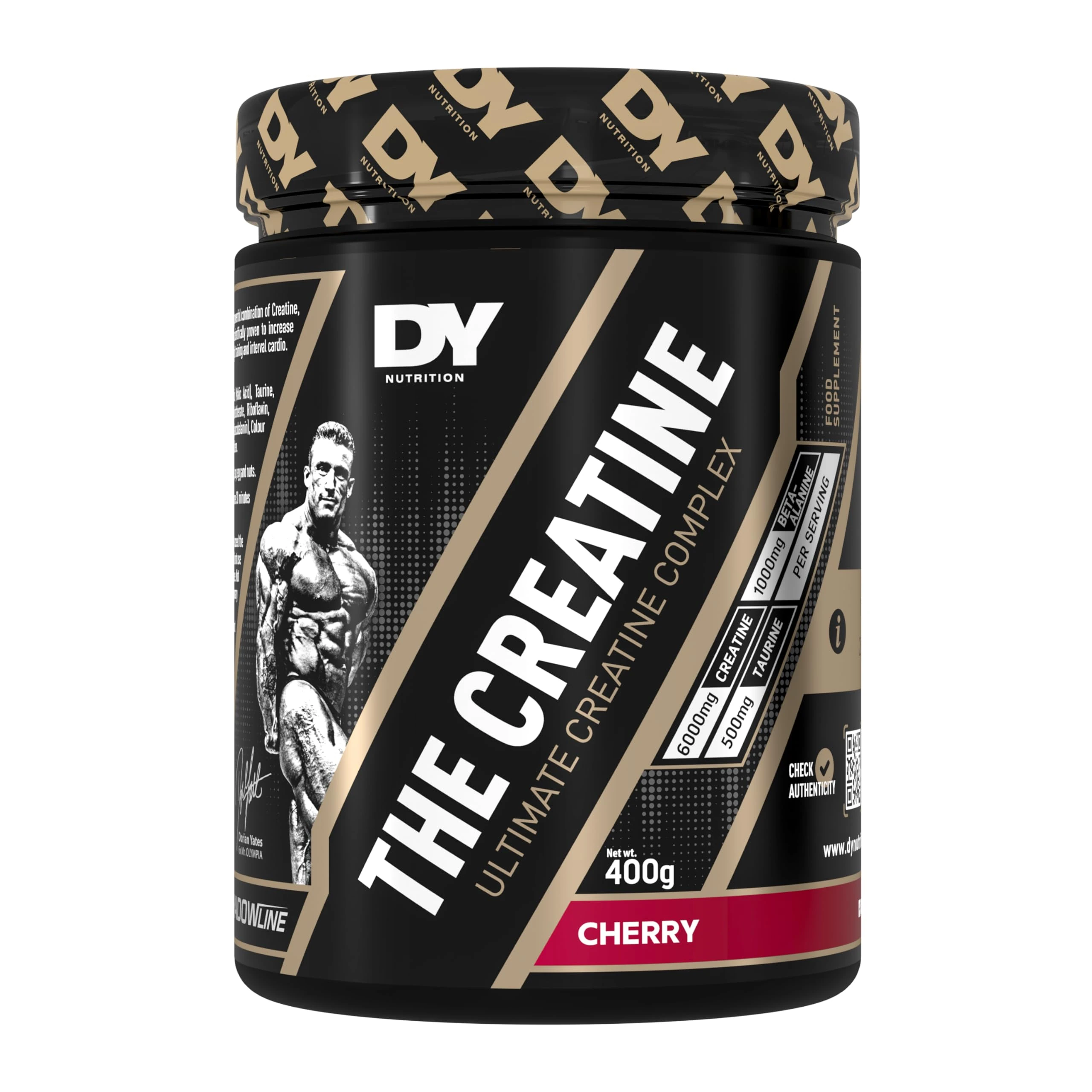 DY Nutrition The Creatine Complex 400g - High Performance Creatine Monohydrate Powder with Beta Alanine, Taurine + B Vitamins for Muscle Endurance, Pump & Recovery x40 Servings (Cherry Flavoured)