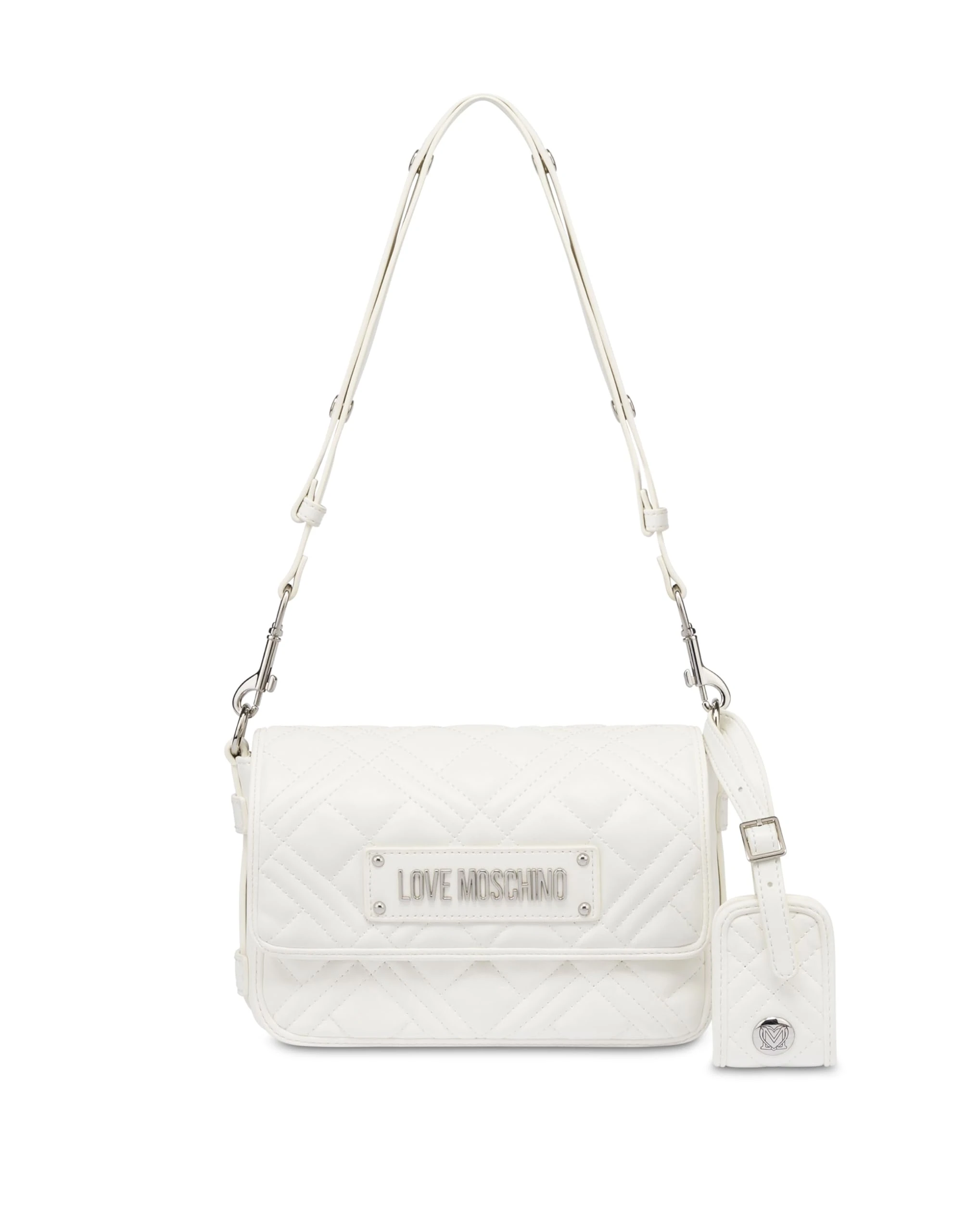 Love Moschino Women Poljc4210pp0mla0100u Shoulder Bag, White, 22,5x16x7