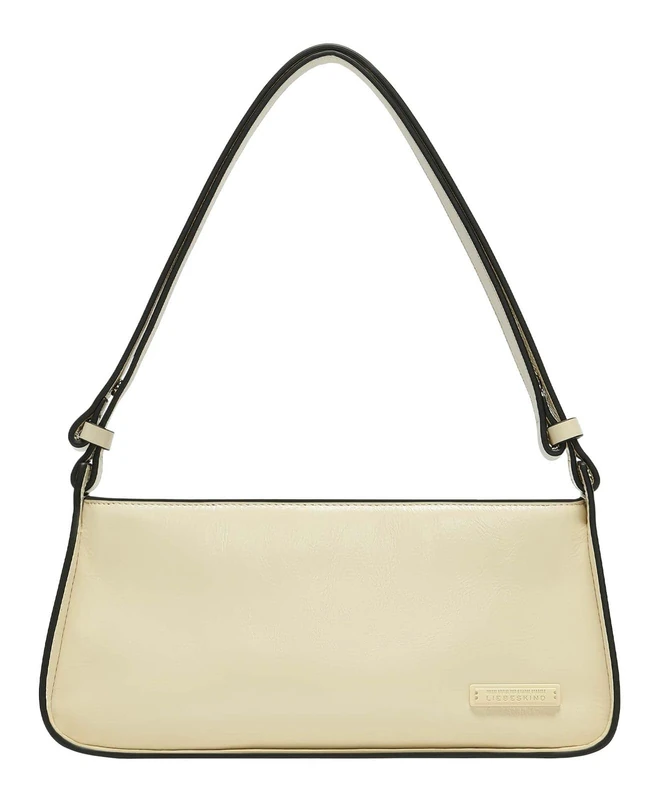 LIEBESKIND BERLIN Leather shoulder bag Franzis Lack Distressed Crossbody Bag Lemonade light yellow