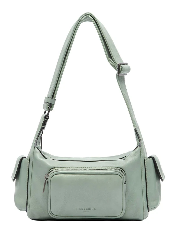 LIEBESKIND BERLIN Leather shoulder bag Lila Sheep Natural Crossbody Forest Green