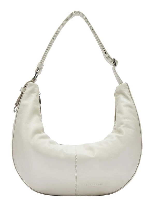 LIEBESKIND BERLIN Leather shoulder bag Moon Sheep Natural Hobo Bag Milk creme-white