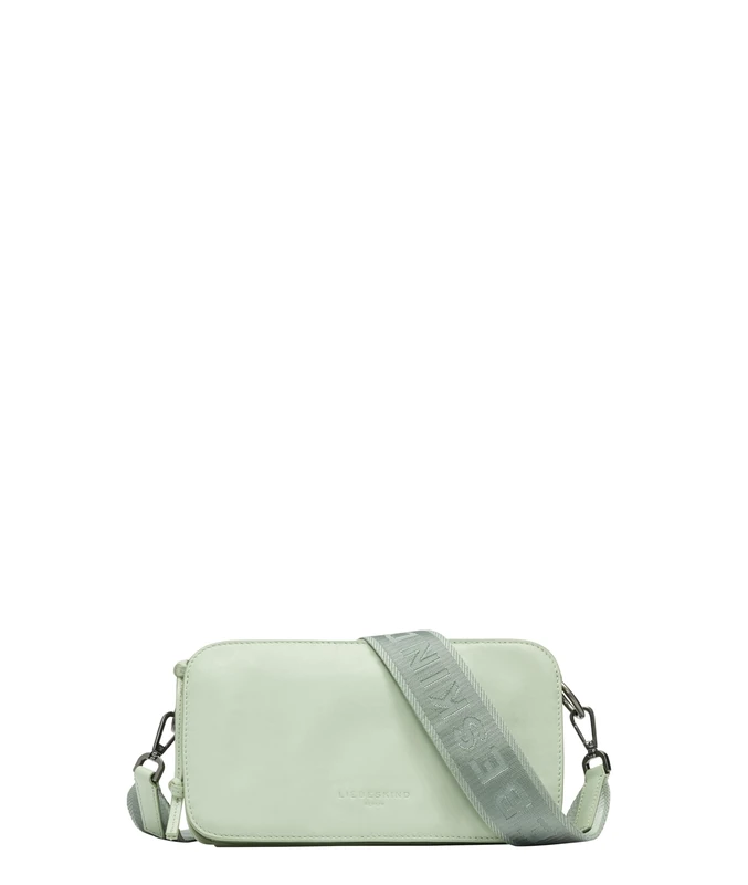 Liebeskind Berlin Clarice M Women's Shoulder Bag, Leather Crossbody Bag with Adjustable Shoulder Strap, Large Compartments with Zip, Button Closure, Shoulder Bag, Sage, S