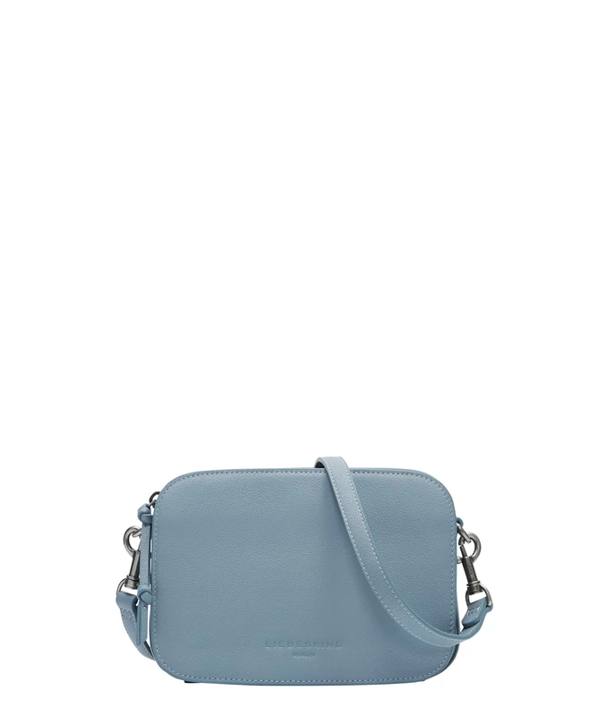 Liebeskind Berlin Luka Leather Cross-Body Bag with Adjustable Shoulder Straps Small Shoulder Bag Compartments with Zip 14.5 x 20.5 x 7 cm (H x W x D), Heaven blue, S
