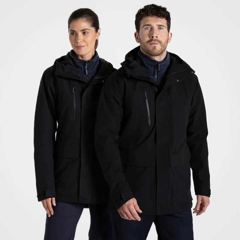 Craghoppers Expert Unisex Kiwi Pro Stretch Long Jacket Waterproof Wind Resistant Work Coat