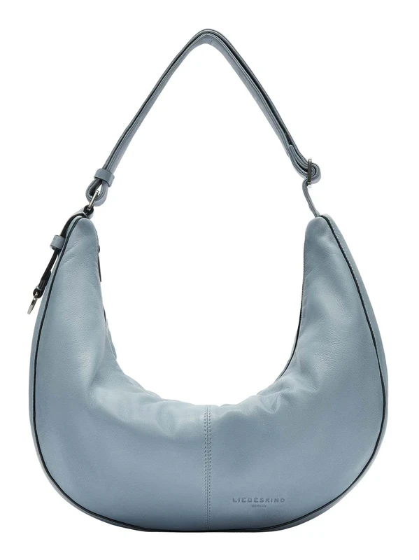 LIEBESKIND BERLIN Leather shoulder bag Moon Sheep Natural Hobo Bag Blue Heaven