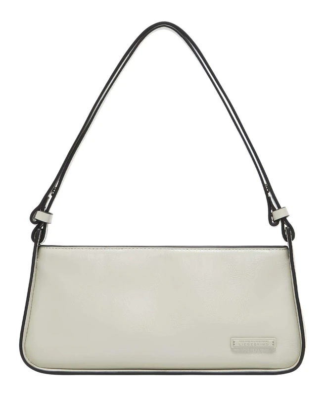 LIEBESKIND BERLIN Leather shoulder bag Franzis Lack Distressed Crossbody Bag Milk creme-white