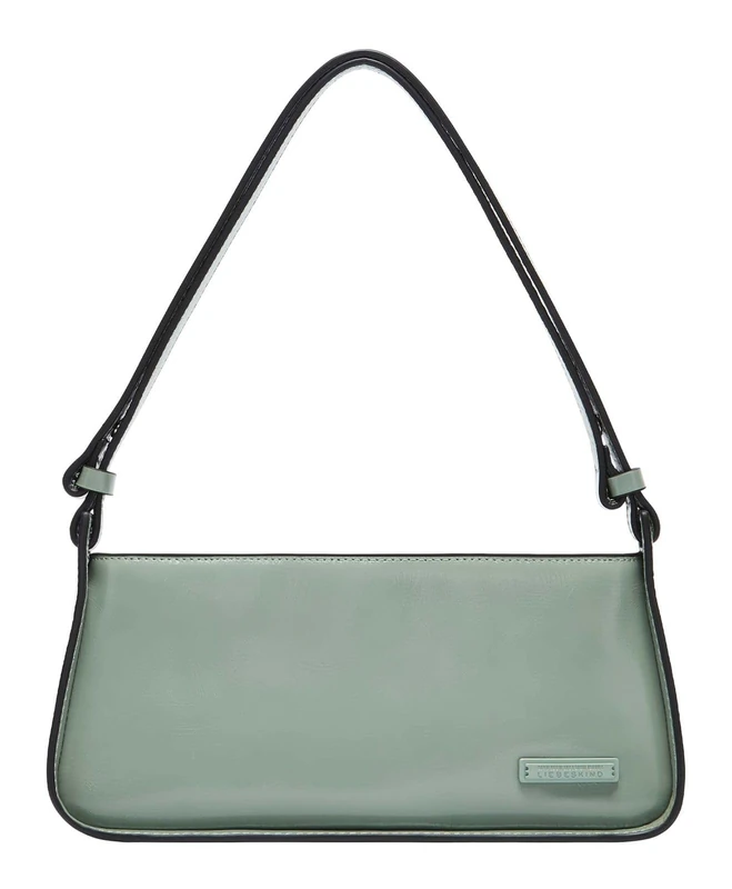 LIEBESKIND BERLIN Leather shoulder bag Franzis Lack Distressed Crossbody Bag Forest Green