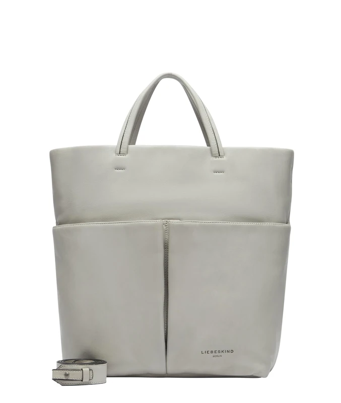 LIEBESKIND BERLIN Leather shoulder bag Hera Sheep Natural Tote Bag Steel gray - Image 1