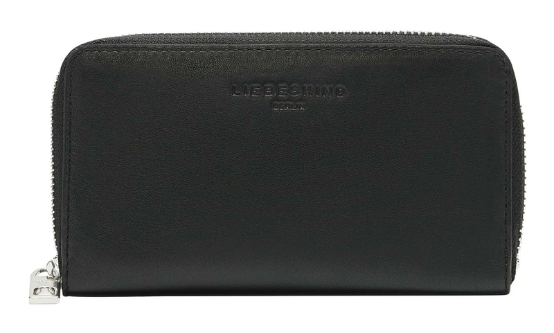 LIEBESKIND Berlin Leather Purse Lila Sheep Natural Frieda Wallet Black