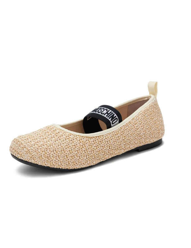 Love Moschino Women Ja11071g0m Ballet Flat, Natural, 7 UK