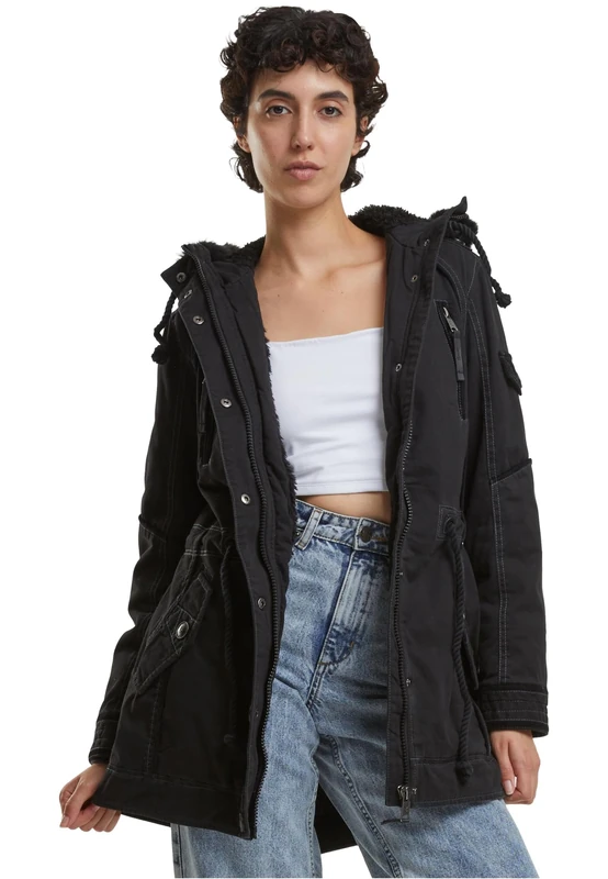 Brandit Women Emma Winter Parka Winter Jacket, black, L