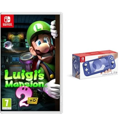 NINTENDO Switch Lite Blue & Luigi's Mansion 2 HD Bundle