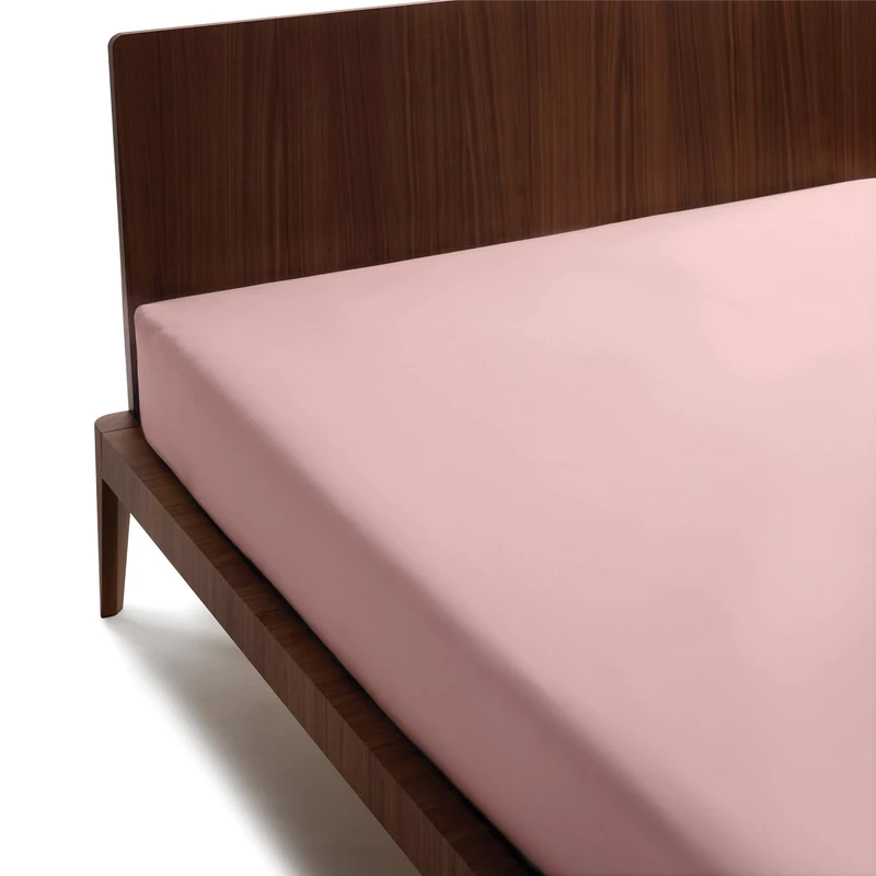 osama home Double Fitted Sheet, 175 x 200 cm, 100% Cotton, OekoTex Certified Fresh and Breathable, Double Mattress Protector with Elastic, Fitted Bottom Sheet 30 cm