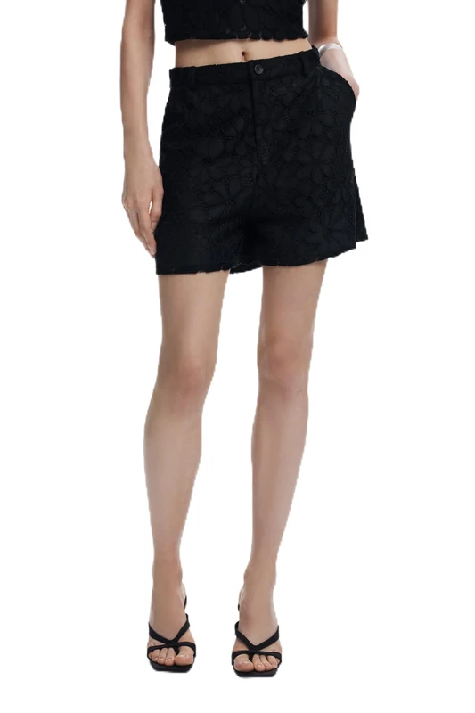 Desigual Short_LACE, 2000 Black, 38